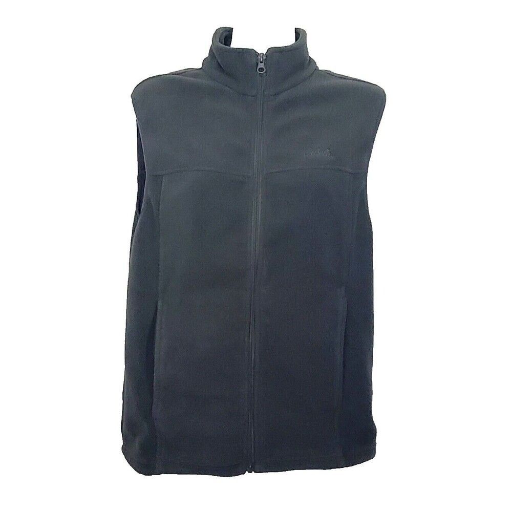 Cabelas Fleece Vest Womens Small Basic Full Zip Charcoal Gray Outdoors 5067